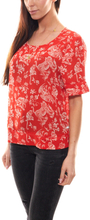 SCOTCH & SODA Schlupf-Bluse gemütliches Damen Crêpe-Bluse inklusive Kette Rot
