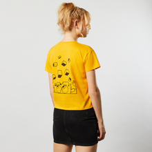Spongebob Squarepants Fragmented Spongebob Women's Cropped T-Shirt - Mustard - S