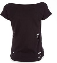 Spiral Women's Ted The Grim 2-in-1 Ripped Top - Black/White - XL