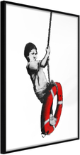Inramad Poster / Tavla - Banksy: Swinger - 20x30 Svart ram