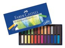 Torrpastellkrita Faber-Castell Creative halvlängd 24 färger