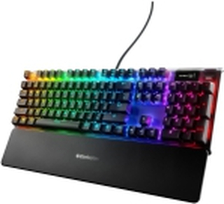 SteelSeries Apex 7 - Tastatur - med display - backlit - USB - Nordisk - tastkontakt: SteelSeries QX2 brown