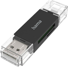 Hama Card Reader USB-A Micro-USB SD/microSD, Hama