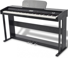 88-Tangent Digitalt Piano med Pedaler - sort Melaminplate