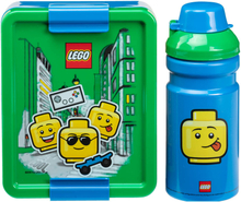LEGO - Lunsjsett ikonisk gutt blå/grønn
