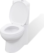 vidaXL WC toilette in ceramica per bagno bianco