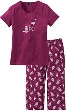 Capri pyjamas med korte ermer