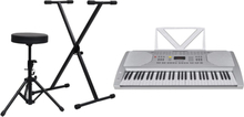 vidaXL Elektrisk keyboard 61 tangenter silver och vit