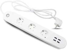 Denver Smart Grenuttag med energimätning och USB-portar