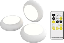 Batteridriven lampa Spot On puck LED, 3-pack