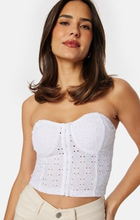 BUBBLEROOM Broderie Anglaise Bustier Top White XS