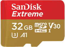 SanDisk MicroSDXC Extreme 32GB 100MB/s A2 C10 V30 UHS-I U3, SanDisk