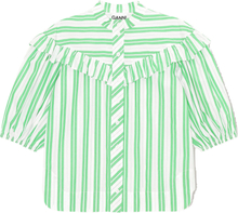 Ballong-ermet stripete skjorte