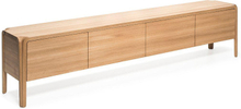 PRIMUM Lågt sidobord / TV-bänk - Ljusoljad ask 160 cm