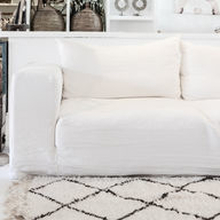 Ibiza pellava sohva XL | 330cm - Valkoinen