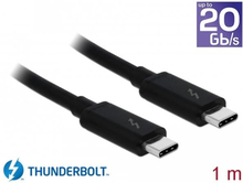 Delock Thunderbolt 3 (40 Gb/s) USB-C cable male -> male passive, 1m, 5A black