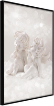 Inramad Poster / Tavla - Cute Angels - 20x30 Svart ram