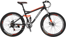 Mountain bike 27,5" - sykkel 21 gir fulldempet - sort og oransje