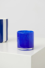 Gina Tricot - Glass m candle holder - Ljuslyktor & ljushållare - Blue - ONESIZE - Female