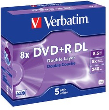 Verbatim DVD+R DL i fodral 5-pack
