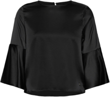 Nathalia Top Tops Blouses Short-sleeved Black BUSNEL