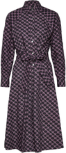 "Monogram Printed Poplin Dress Knælang Kjole Multi/patterned Karl Lagerfeld"