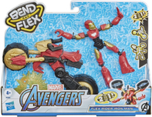 Marvel Iron Man & 2-In-1 Motorcycle Toys Playsets & Action Figures Action Figures Multi/mønstret Marvel*Betinget Tilbud