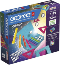 Geomag Glitter Panels Recycled 22 Pcs Toys Building Sets & Blocks Building Sets Multi/mønstret Geomag*Betinget Tilbud