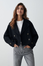 Gina Tricot - Short trench coat - trenchcoats - Black - XL - Female