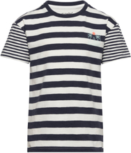 T-Shirt Ss Y/D Tops T-Kortærmet Skjorte Navy Minymo