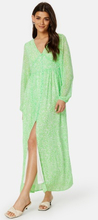 ONLY Onlamanda L/S Long Dress Summer Green AOP:Tan XS