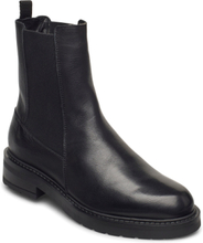 Jemma Long Wool Shoes Chelsea Boots Black Pavement
