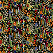 Trädgård Svart/Orange Tyg Arvidssons Textil