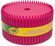 Crayola Round Storage Box Home Kids Decor Storage Pen Organisers Pink CRAYOLA