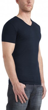 Garage T-Shirt V-neck Slimfit Navy Stretch (art 0202)