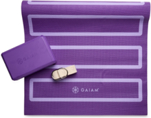 "Gaiam Yoga Beginners Kit Purple Sport Sports Equipment Yoga Equipment Yoga Mats And Accessories Purple Gaiam"