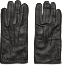 Slhzain Leather Gloves B Accessories Gloves Finger Gloves Svart Selected Homme*Betinget Tilbud