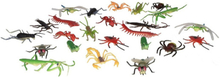 Set met mini insecten dieren figuren 24-delig