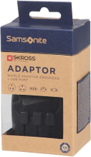 Samsonite adapter med USB, Svart