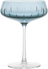 Champagne Coupe Single Cut Home Tableware Glass Champagne Glass Blue Louise Roe
