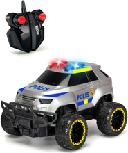 Swedish Rc Police Offroader, Rtr Toys Remote Controlled Toys Multi/patterned Dickie Toys