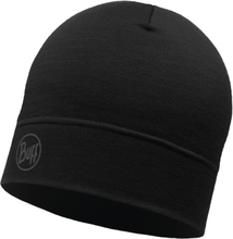 Buff Lightweight Merino Wool Hat Solid Black Luer OneSize