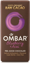 Ombar Chokladkaka 35 gram Acai-Blueberry